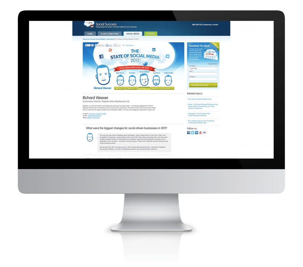 Salesforce landing page