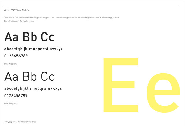 EFH Branding – Typography