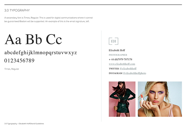 Elisabeth Hoff Branding – Typography