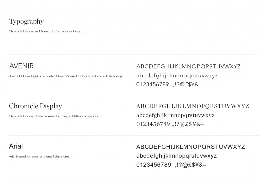 Runway Collection typography