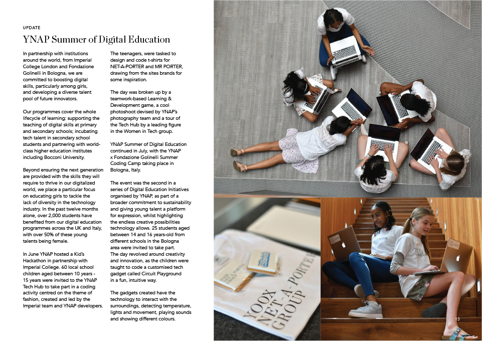 YNAP company news story